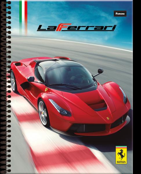 Caderno capa dura universitário 96 folhas Ferrari 8730 Foroni unid.