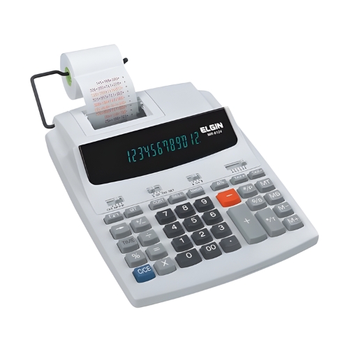 CALCULADORA DE MESA ELETR. C/ VISOR E BOBINA 12 DIG MR6124 ELGIN UND