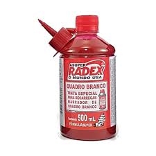 Tinta para marcador de quadro branco 500ml Super 4881 Vermelho Radex unid.