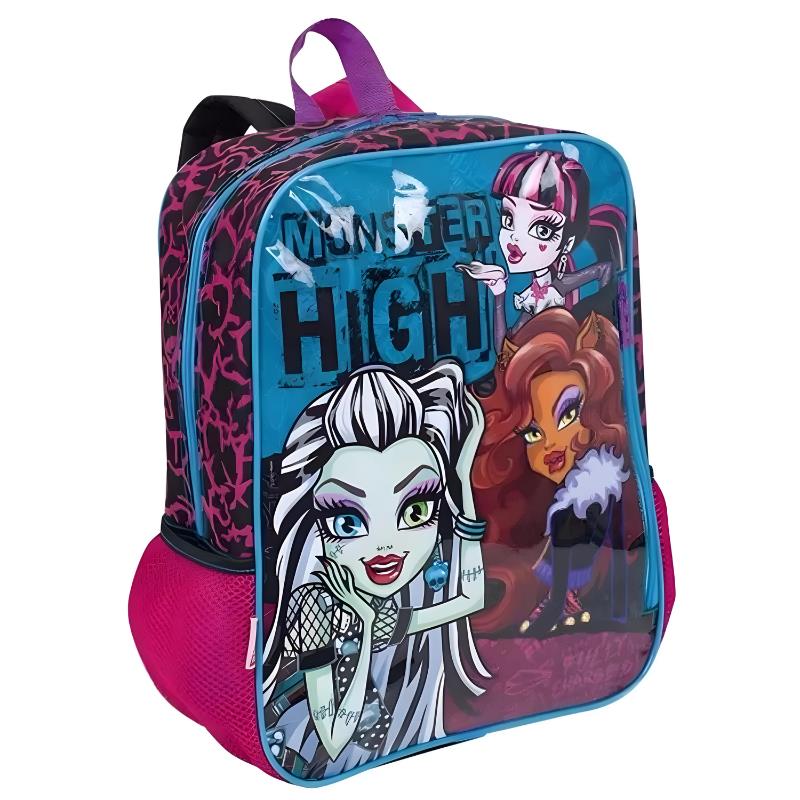 Mochila Grande Escola Infantil Costas Reforçada Monster High