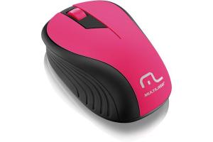 Mouse sem fio 1200 DPI 3 botões preto/rosa Multilaser MO214 unid.