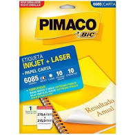 ETIQUETA INKJET E LASER 33,9 MM X 101,6 MM 6182 C/14 ETIQ FLS PIMACO PCT 100 FLS