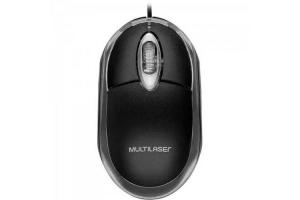 Mouse Classic 800 DPI 3 botões Óptico USB preto Multilaser MO007 unid.