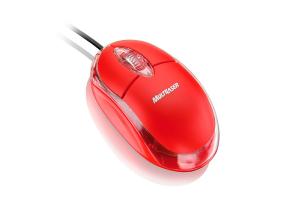 Mouse 3 botões 800 DPI USB vermelho Multilaser MO003 unid.