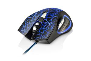 Mouse Gamer com LED 2400 DPI 6 botões preto Multilaser MO250 unid.