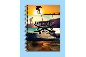 CADERNO C/D UNIV. 10 X 1 200 FLS SKATE 4970 MAXIMA UND 