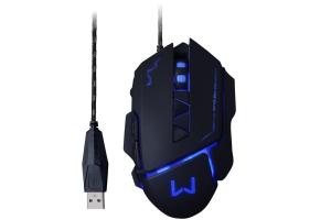 Mouse Gamer Warrior 3200 DPI 7 botões Ivor preto Multilaser MO261 unid.