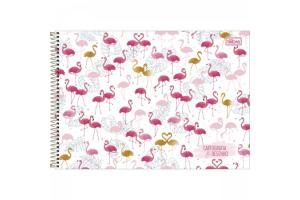 CADERNO DESENHO ESP C/D CARTOGRAFIA 80FLS FLAMINGO ALOHA 29.528 TILIBRA UND