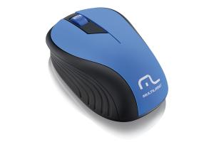 Mouse sem fio 1200 DPI 3 botões Óptico preto/azul Multilaser MO215 unid.