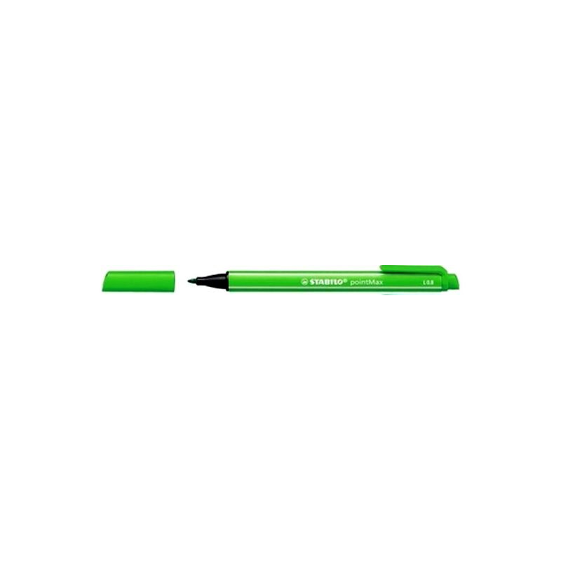 Caneta PointMax Stabilo verde folha 488 Stabilo unid.