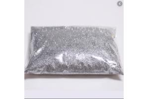 Glitter PVC puro 313 Prata GR Química pacote 500g 