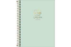 CADERNO C/P 1 X 1 80 FLS HAPPY 30700 VERDE TILIBRA UND