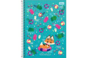 CADERNO C/D UNIV. 10 X 1 160 FLS COLEGIAL TRENDY RAPOSA 3322 DAC UND 