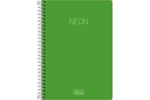 CADERNO C/P ESP 1/4 80 FLS NEON 30275 VERDE TILIBRA UND