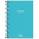 CADERNO C/P ESP 1/4 S/ PAUTA 80 FLS NEON 30252 AZUL TILIBRA UND 