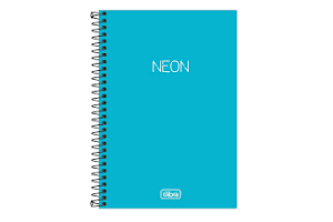 CADERNO C/P ESP 1/4 80 FLS NEON 30269 AZUL TILIBRA UND 