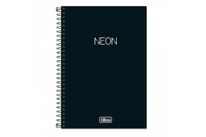 CADERNO C/P ESP 1/4 80 FLS NEON 30273 PRETO TILIBRA UND