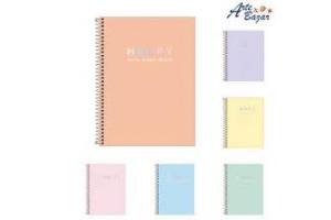 CADERNO C/P 1 X 1 80 FLS HAPPY 305537 ROSA TILIBRA UND