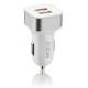 CARREGADOR VEICULAR USB 2 SAIDAS BRANCO ELGIN UND