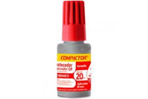 TINTA P/ MARCADOR DE QUADRO BRANCO 20 ML VERMELHO COMPACTOR UND 