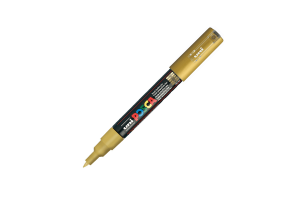 Caneta unid posca 0.7mm ouro PC-1M Mitsubishi unid.