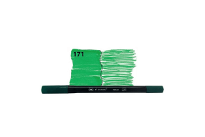 Marcador Dual Tip 2 pontas Bimark 171 verde folha Yes unid.