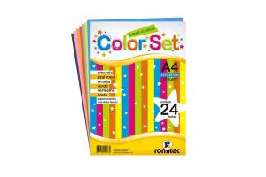 Papel criativo colorido color set com 24 folhas 120g Romitec unid.